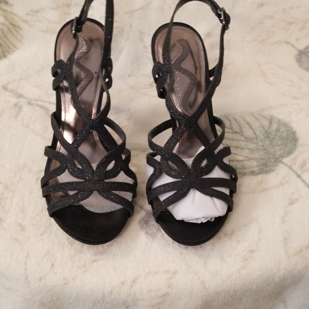 Mina black evening heel